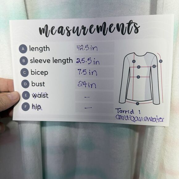 Torrid Super Soft Plush Tie-Dye Long Cardigan Sweater Women’s Size 1 (Plus) - Picture 6 of 6